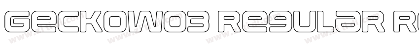 GeckoW03 Regular Reg字体转换